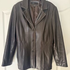 Avanti Women's Dark Brown Leather Jacket